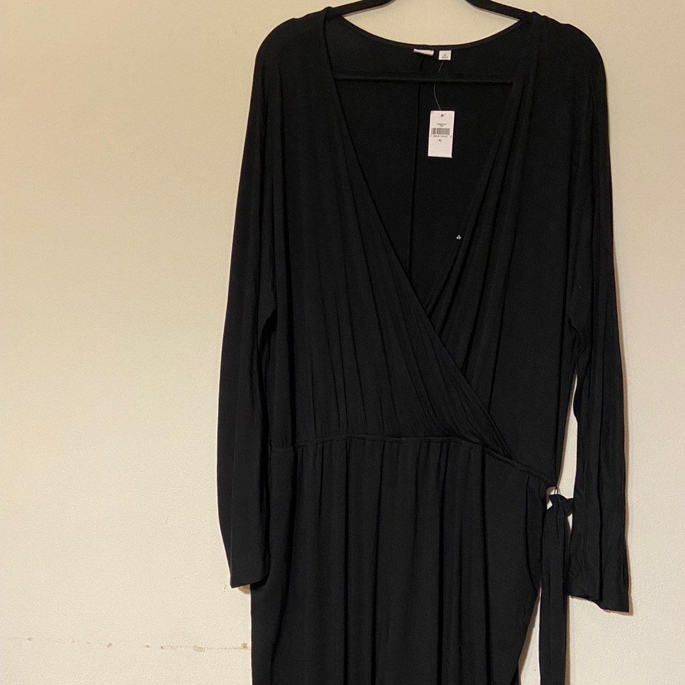 Black v neck jumpsuit